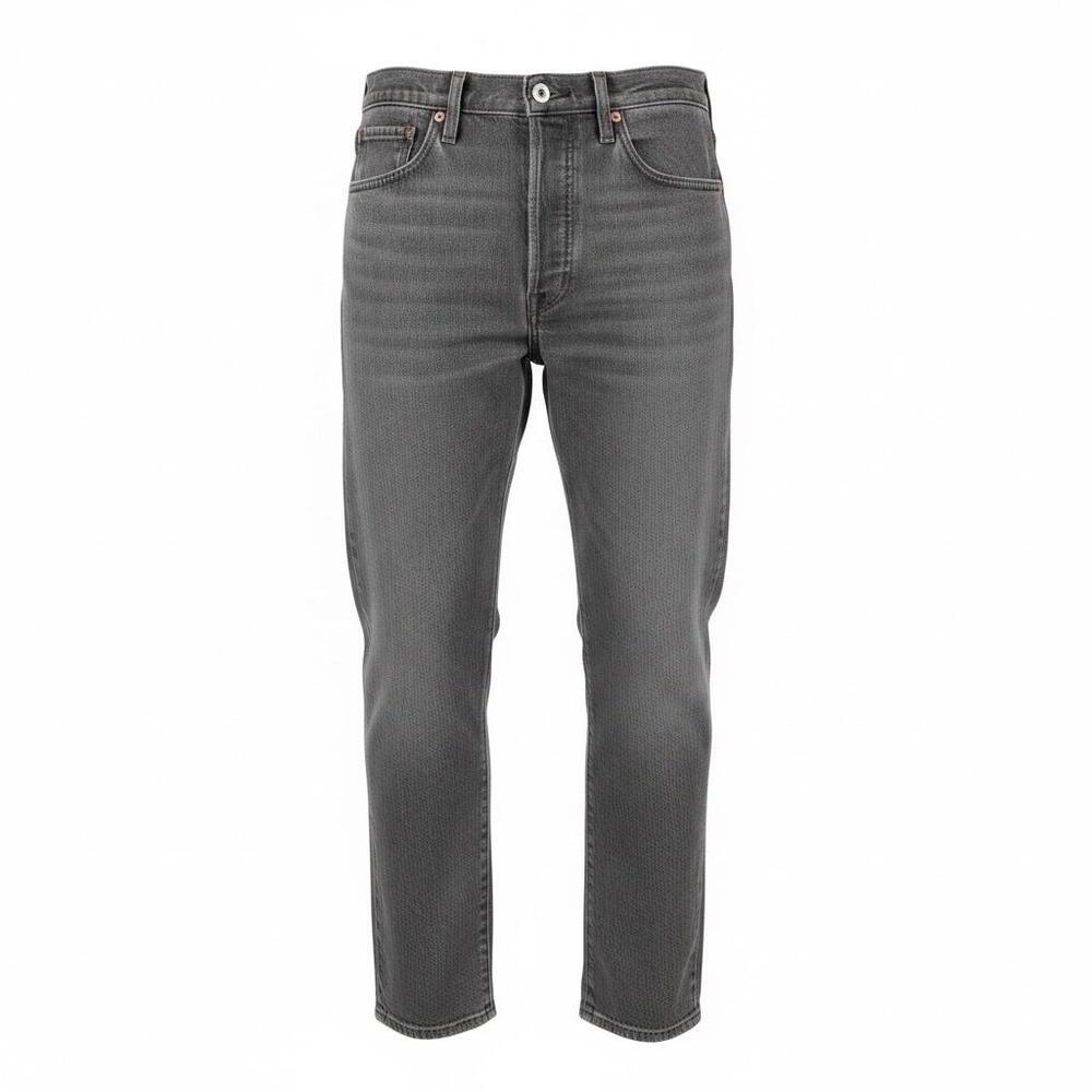 Levis 501 S Jeans Mens 31x26 Gray Denim Slim Fit Tapered Button Fly Stretch